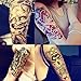 MyFav 8 Sheets Fashion Body Stickers Arm Shoulder Make Up For Man Women Temporary Tattoo - Buddha, Elephant, Eagle eye, Fish, Beauty and the Beast Etc.