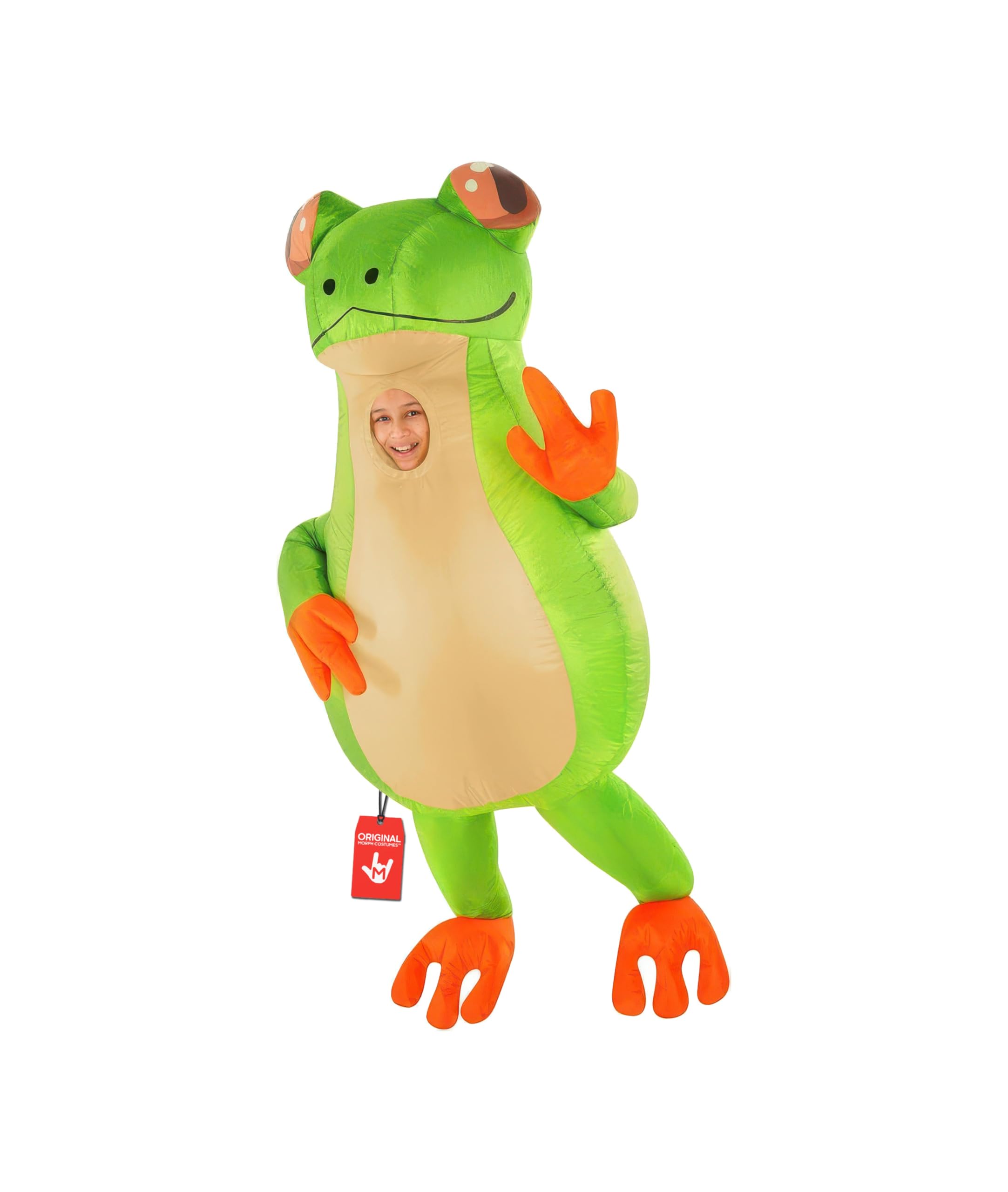 Morph Inflatable Frog Costume for Kids - Frog Fancy Dress Outfit for Halloween Dress Up - Fun Kids Frog Costumes