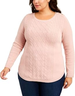 Cable-Knit Sweater Pink 