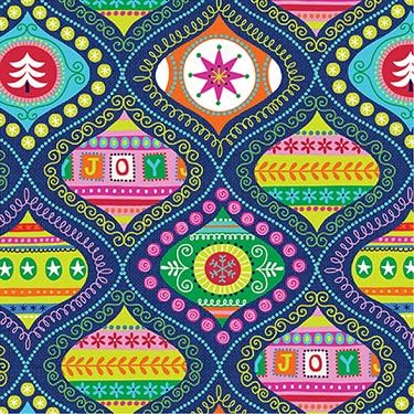 Ornamental Joy Gift Wrap Roll 24" X 15' - Gift Wrapping Paper
