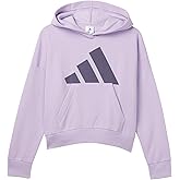 adidas girls Essential Big Logo Fleece Hooded Pullover (Big Kid)