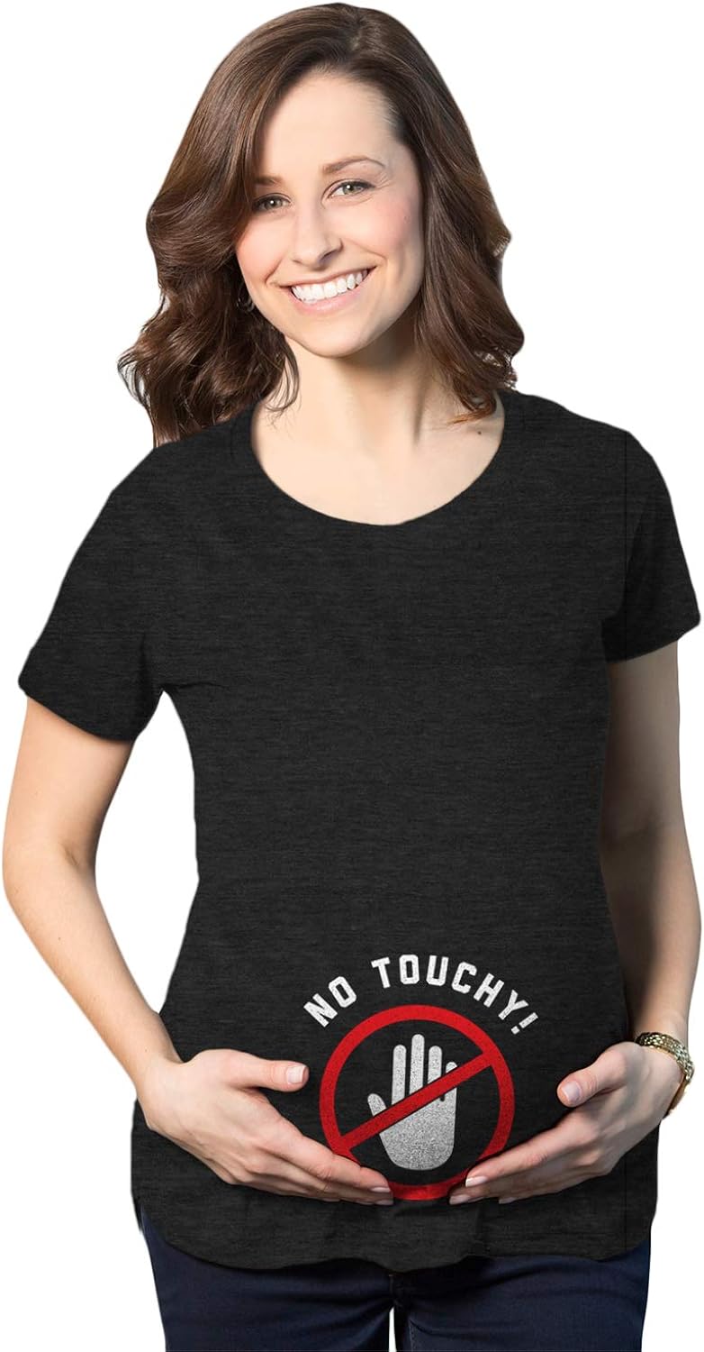 Maternity No Touchy Pregnancy Tshirt Funny Baby Bump Tee