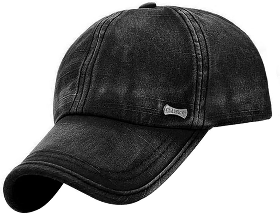 Lamdgbway Unisex Baseball Cap Adjustable Washed Cotton Ball Hats Black