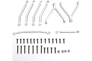 Mesimsple FCX24 High Clearance Chassis Links Rod Set for FMS 1/24 Steering Link C3016 C3028 Silver