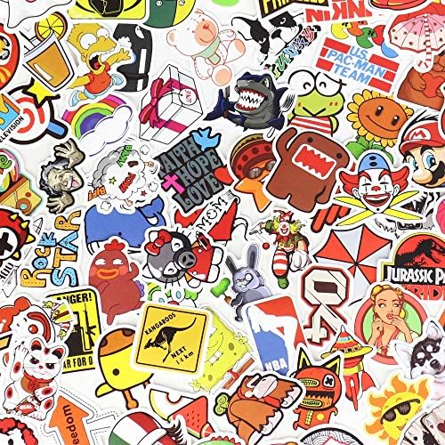 YUANSHI Waterproof Graffiti Stickers,Notebook Computer Decal Stickers,Luggage,Cars,Motorcycles,Bicycles Vinyl Stickers,Skateboard Stickers PVC (Random 50 pcs)