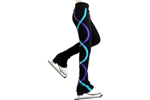 JoyCan Figure Skating Pants with Fleece for Girls Black Training Clothes for Child and Adlt to Wear While Skating