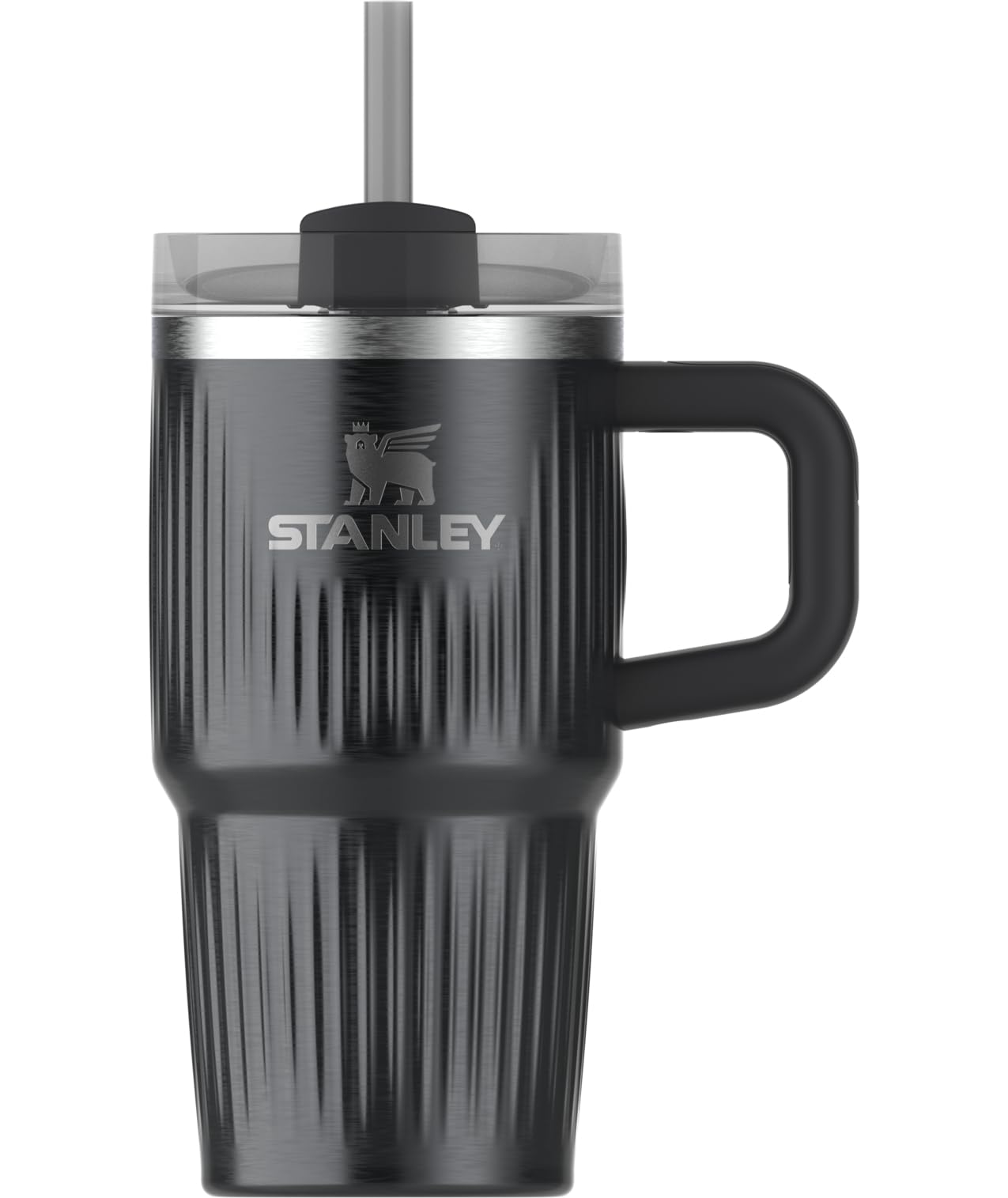 Photo 1 of Stanley Quencher H2.0 Tumbler with Handle and Straw 20 oz | Flowstate 3-Position Lid | Cup Holder Compatible for Travel | Insulated Stainless Steel Cup | BPA-Free | Fluted Black