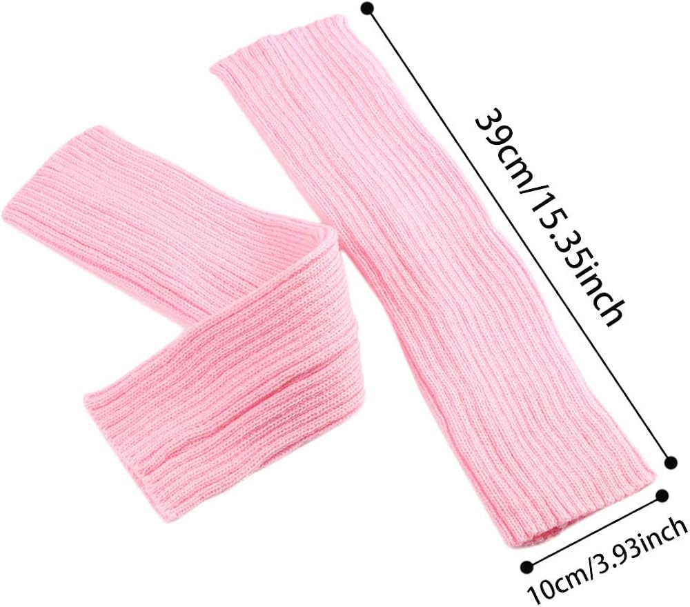 SUNTRADE 2 Pair Leg Warmers, Women Girls Boots Cuff Warmer Ribbed Stretch Knee Leg Socks (Black+Pink) at  Women’s Clothing store