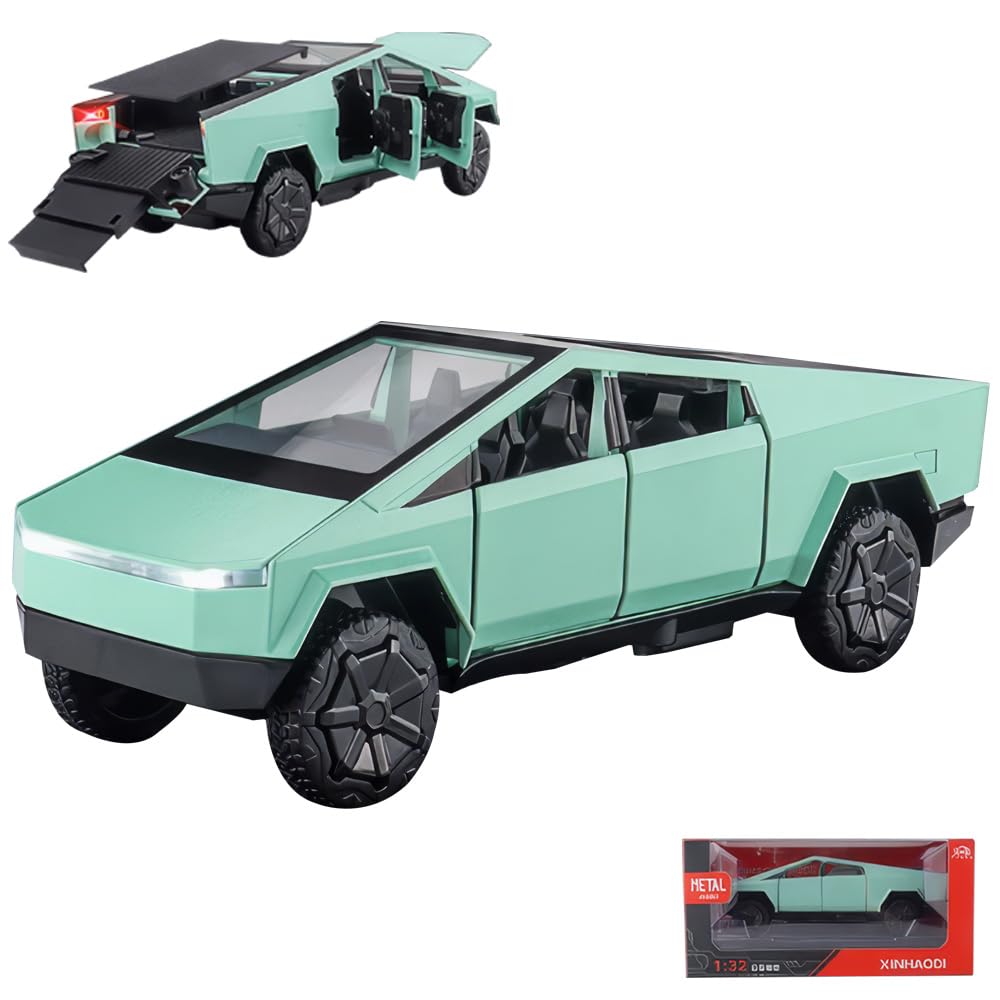 Photo 1 of 1/32 Diecast Pickup Car Model Alloy Toy Car with Sound Light and Pull Back, Toy Trucks for Boys Pickup Truck Toy Metal Model Trucks for Kids Gift Truck Enthusiasts Collection