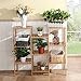Finnhomy Natural Bamboo Shelf Plant Stand Display Wood Customizable Utility Shelf Bathroom Shelf 9-Tier Multifunctional Storage Rack Shelving Unitthumb 1