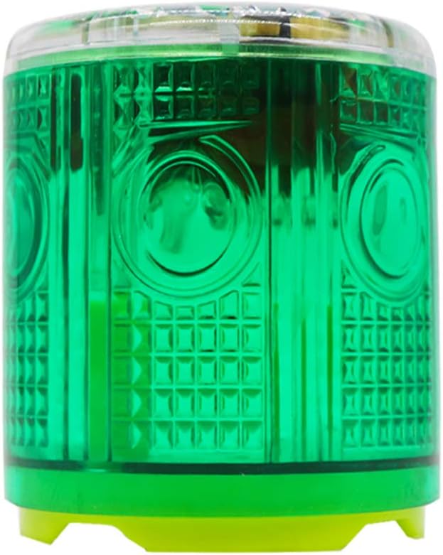 Aolyty Solar Strobe Warning Light Strong Magnetic Base Flashing Super Bright 360 Degree Wireless Automatically Turn On Waterproof for Construction Traffic Factory (Green)