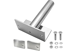 Boat Lift Guide Post Bracket with Drain Hole – Marine-Grade 6061 Aluminum & Stainless Steel Hardware – Fits 1-1/2″ Schedule 4