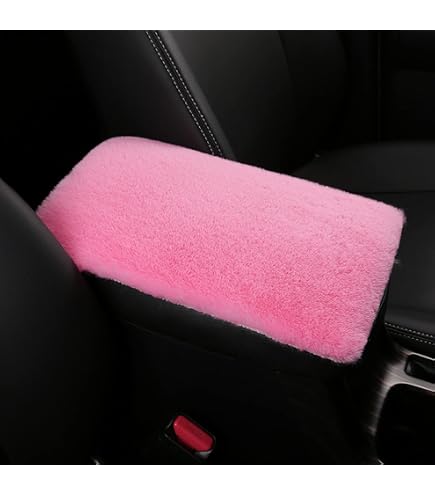 ZIMISI Bling Car Center Console Cover - 11.9x8.4 Inch Crystal Rhinestone Armrest Protector, Soft Cushion Pad For Women's Car Interior (White) - View #3