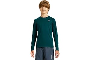 DEVOROPA Youth Boys Compression Thermal Shirt Long Sleeve Kids Fleece Baselayer Soccer Baseball Undershirt Slim/Regular/Husky