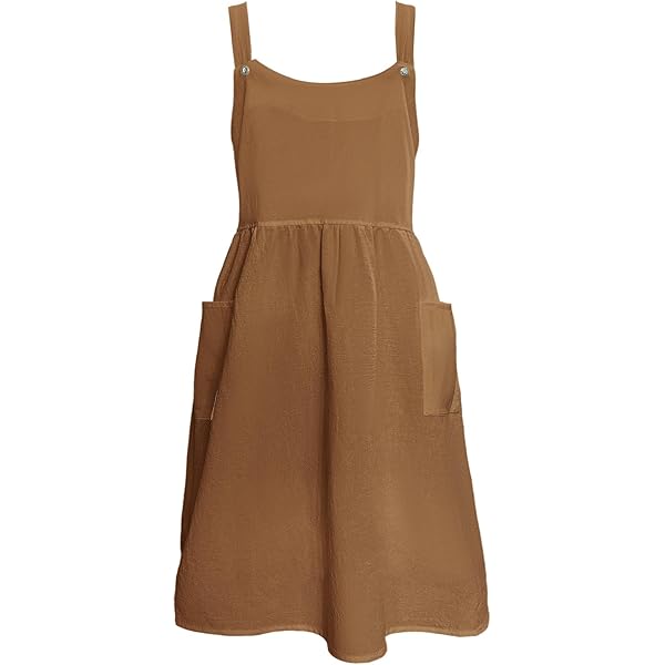 Amazon.com: Pinknoke Cotton Linen Pinafore Apron Dress for Women with  Pockets Cute Art Chef Aprons for Kitchen Baking Gardening Painting : Home &  Kitchen