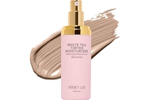 Winky Lux White Tea Tinted Moisturizer SPF 30 - Buildable Coverage with Facial SPF, Lightweight Sunscreen for Face, Naturally Radiant Finish, Long Lasting Coverage with Vitamin E, Light