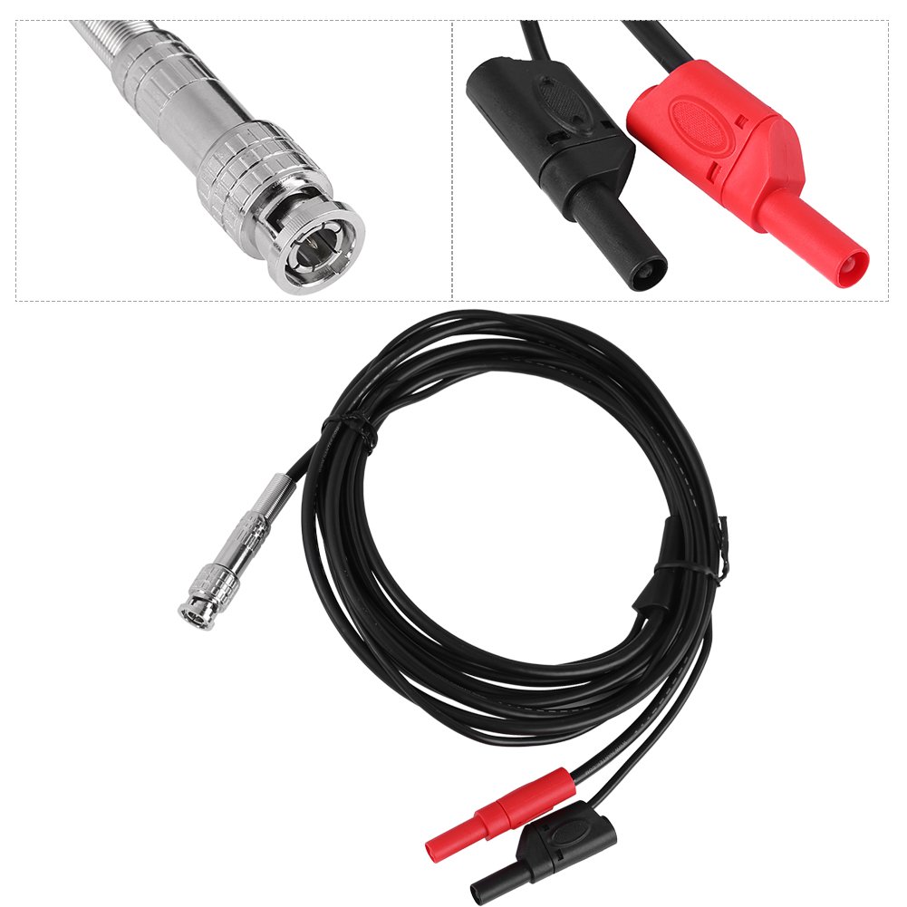 HT30A 3 . 0m Heavy Duty Auto Test Line BNC Cable Test Leads Lead BNC to Banana Head Adapter Cable Input Resistance 50 Ω