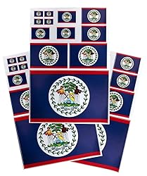 EUIOSFDC Decal in Multiple Sizes Belize Flag