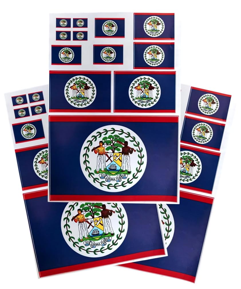 EUIOSFDC Decal in Multiple Sizes Belize Flag