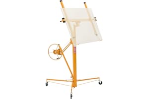 VEVOR 11ft Drywall Lift, Heavy-Duty 150 lbs Sheetrock Hoist with Adjustable Telescoping Arm, Lockable Wheels, Drywall Lifter 