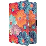 MoKo Passport Holder, PU leather Travel Case Cover for Passport, Colorful Flowers