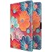 MoKo Passport Holder, PU leather Travel Case Cover for Passport, Colorful Flowers