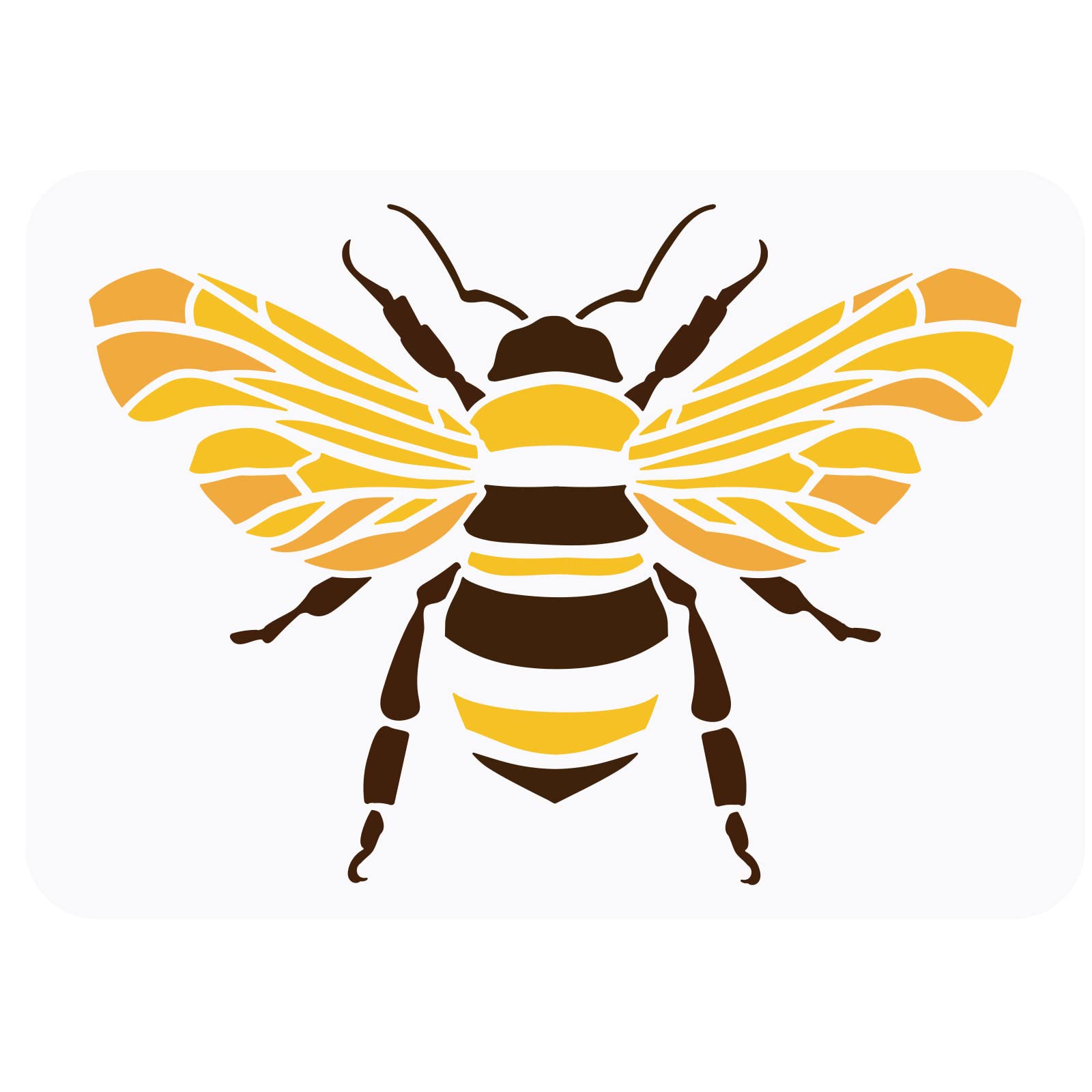 FINGERINSPIRE Bee Stencil 21x29.7cm Reusable Datura Bumblebee Drawing Stencil DIY Craft Hornet Painting Template Animal Bee Pattern for Wood Tile Floor Furniture Fabric Painting