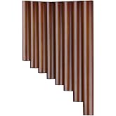 8 Pipes Natural Bamboo Mini Portable Pan Flute Chinese Traditional Musical Instrument Brown Pan Pipes Easy to Learn (Right Hand)