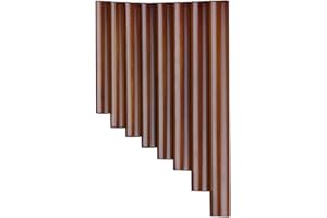 8 Pipes Natural Bamboo Mini Portable Pan Flute Chinese Traditional Musical Instrument Brown Pan Pipes Easy to Learn (Right Ha