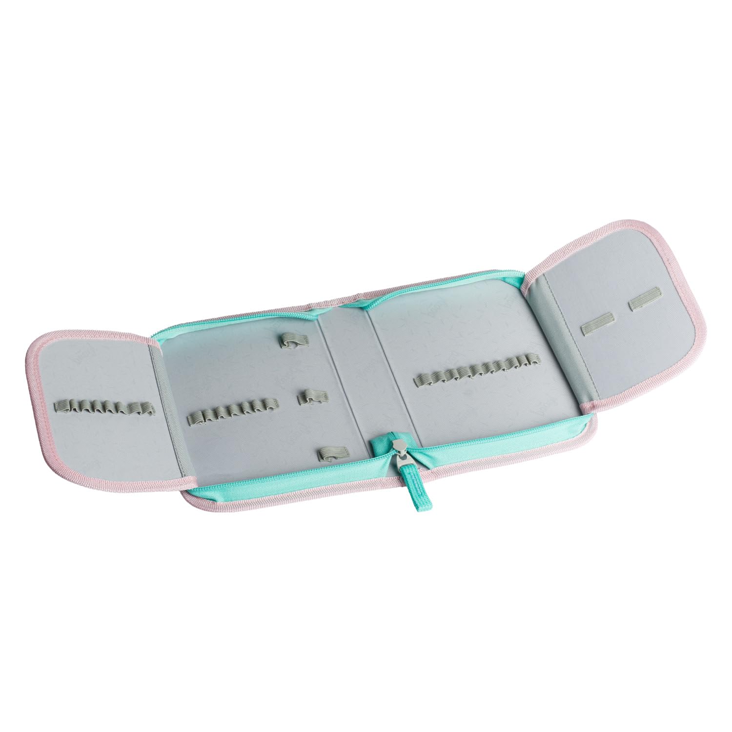 Baagl Federmäppchen für Mädchen - Schüleretui, Federtasche, Federmappe für Schreibwaren - Etui, Federpenal, Schulmäppchen (Regenbogen Rosa) 2