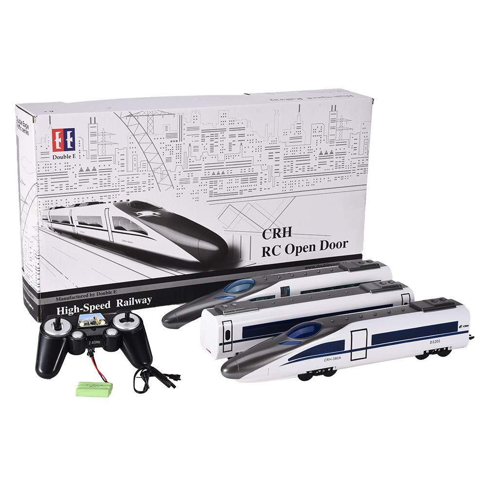 Sanyaleishen Double E E636-003 High-Speed Rail Harmonious Train Set, Train Model, RC Car (White)