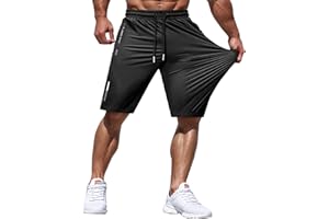 Hidkat Men's Athletic Shorts Lightweight Sport,Gym,Workout，Running Jogging Shorts Quick Dry with Zipper Pockets