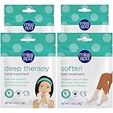 MISS SPA Moisturizing Hand Foot Treatment Set for Women, Nourishing Deep Therapy Softening Gloves and Foot Masks, Moisturizing Hand Masks Gloves for Dry Skin Soften Cuticles, Skin Care Set, 4-Pack