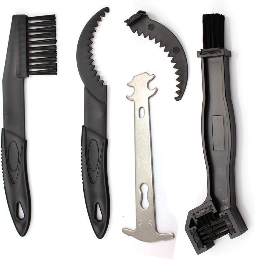 CYSKY Bike Chain Cleaning Brush kit Bike Cleaning Tools with Cassette Brush Chain Wear Indicator Tool for Bicycle and Motorcycle