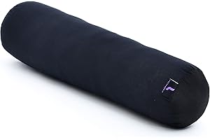Leewadee Large Yoga Bolster – Shape-Retaining Tube Cushion for Meditation, Bolster for Stretching, Made of Kapok