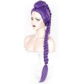 WeKen Purple Long Braided Wig for Women Cosplay Halloween Costume Wig