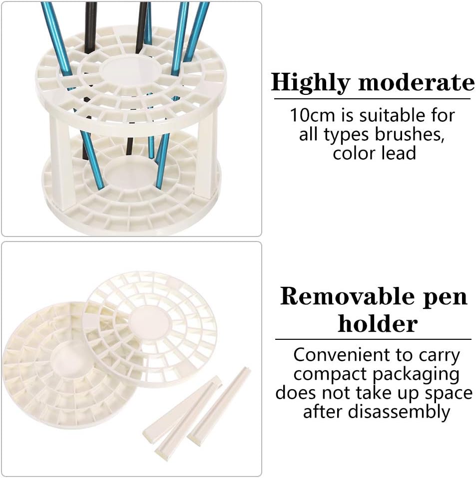 atnight Paint Brush Holder 49 Holes,Art Brush Organizer,Detachable Portable Plastic Pencil Makeup Brush Organizer for Studio Office Home Outdoor Travel - Image 4