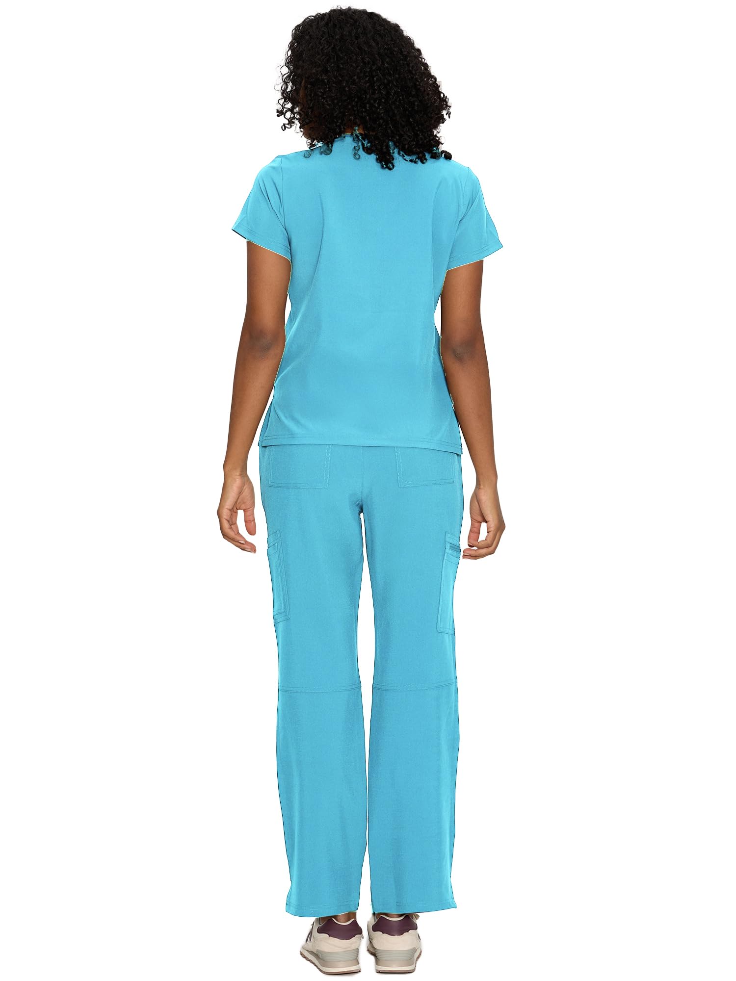 floralhue Scrubs for Women, V-Neck Scrubs Top