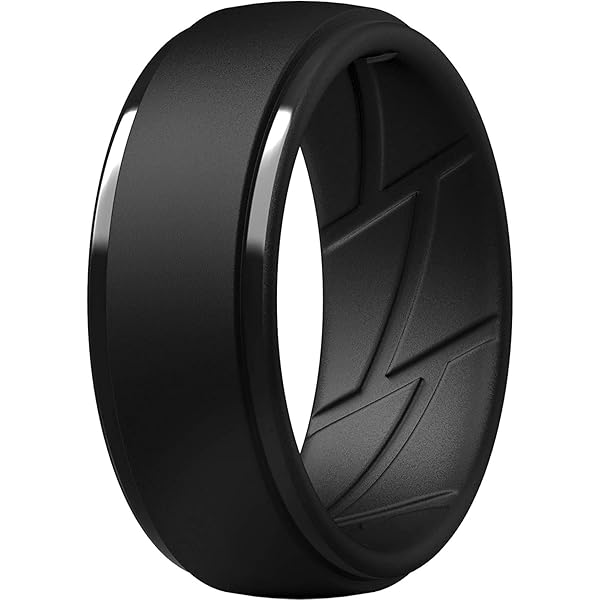 ROQ Silicone Wedding Rings For Men — Comfort Fit, Breathable, Safe Alternative To Metal Bands, Multi-Color Pack