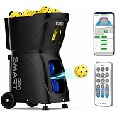PUSUN Pickle Ball Machine,Practice Machine for Pickle Ball Games | PP-Smart Pro,App Remote Control, Internal Oscillation,10 Modes,28 Points,12-75 MPH,80+ Capacity,4-6H Battery for beginner,pro
