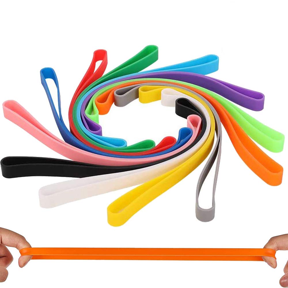 Silicone Rubber Bands,12 colors Wrapping Bands for Books, Elastic Rubber, Planner Elastic Bands, For Office Supply, File Folders, Art, School, Home, Cooking, Wrapping(12 pcs)