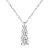 SBLING Platinum-Plated or 18K Gold Plated Cubic Zirconia Pendant Necklace for Women