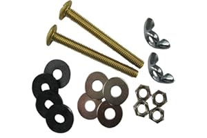 Kissler & Company Inc. 68-7321 Tank to Bowl Bolt Set Heavy Duty, Solid Brass