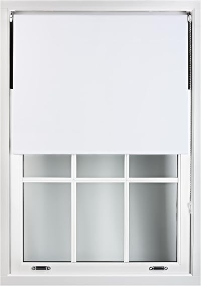 FURNISHED Roller Blinds Thermal Blackout 185x165 cm White