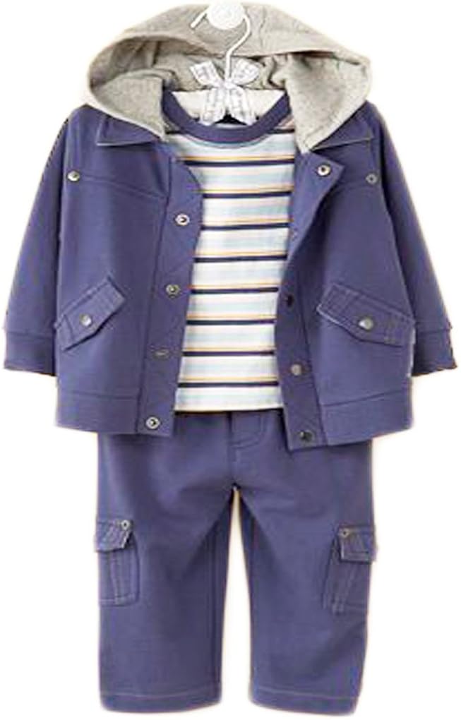 First Impressions Baby Boy Infant Sweat Suit (Blue) 3piece