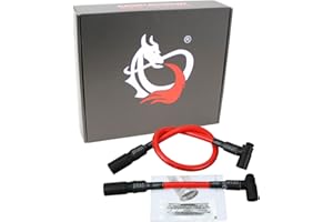 AIP Electronics Dragon Fire Race 10.2mm Spark Plug Wire Set for 1999-2017 Harley DYNA Models OEM Fit PWJ188