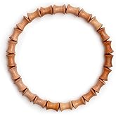 VIVIDOORA White Sandalwood Bracelet - Authentic India Mysore Sandalwood Beads Handcrafted, Soothing Aromatic Wood Bracelet for Buddhist, Meditation, Prayer, and Daily Wear, Gift for Men and Women