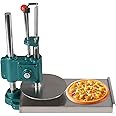 Pizza Dough Press Machine, 9.5in Household Pizza Pastry 304 Stainless Steel Manual 0.2" Thick Disc Dough Pastry Press Machine Height Adjustable for Making Hand Pies Bread Molds Pie Crusts (9.5”)