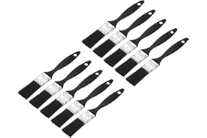 uxcell 10pcs 1" Paint Brushes, Flat Brush Nylon Bristle with Plastic Handle, Acrylic Painting Paintbrush Professional Paint T