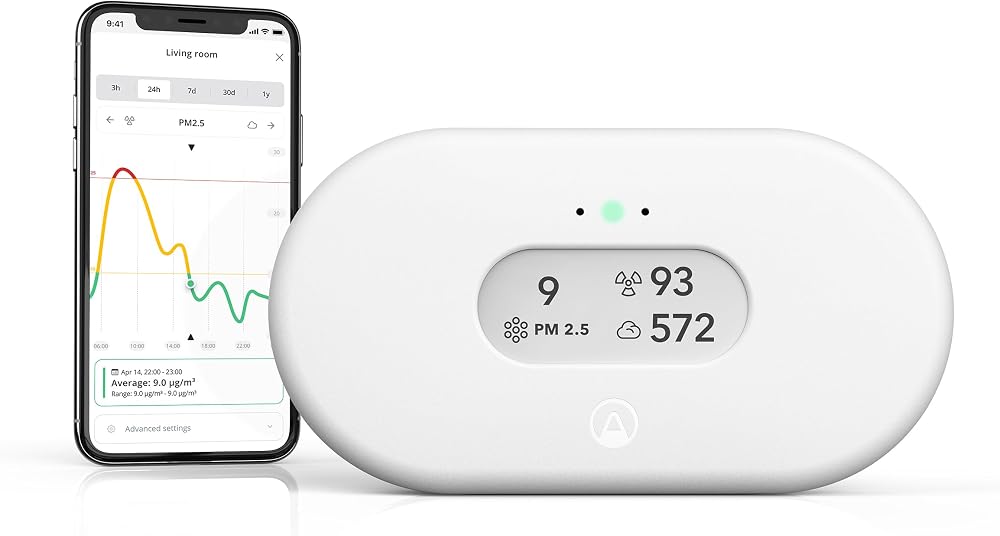 Airthings View Plus Radon and Air Quality Monitor Wi Fi PM2.5 CO2 VOC